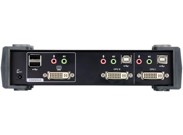 Aten KVM Switch 2-Port DVI DVI USB2 Audio 2xKabel 